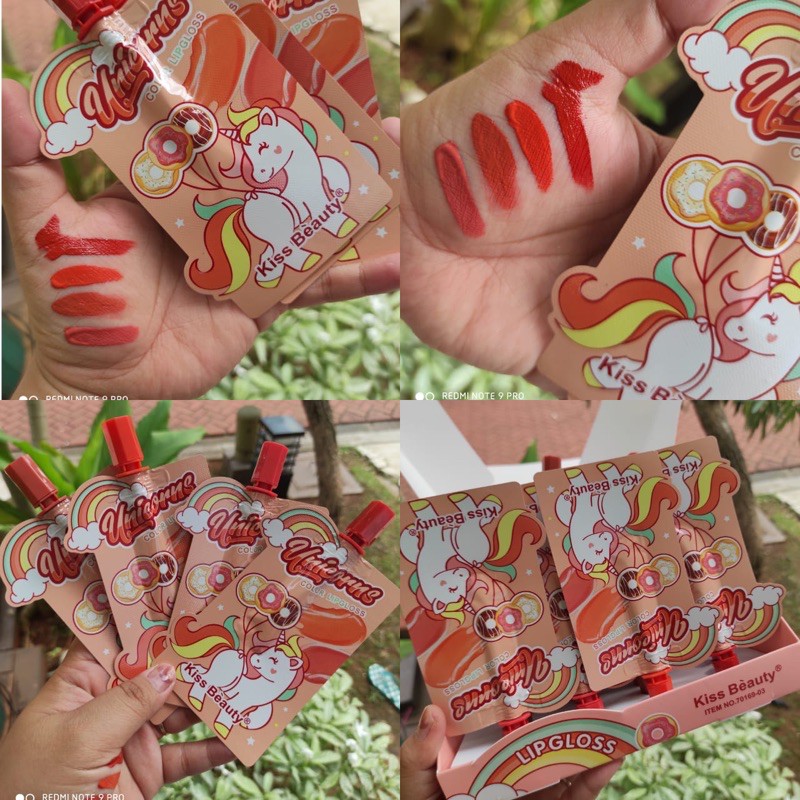 [ ECER ] KISSBEAUTY UNICORN LIPCREAM SACHET