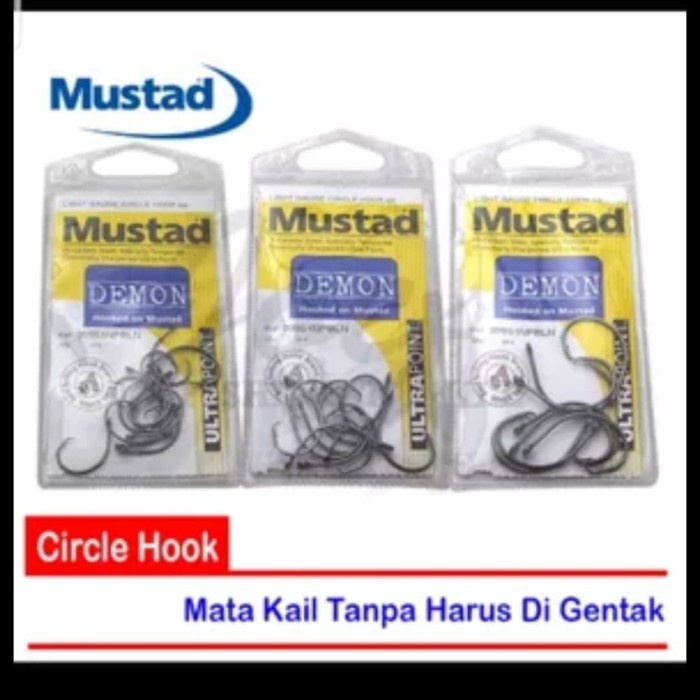 pancing mustad circle hook demon hook ultra point