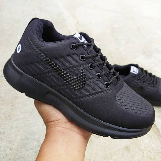 SEPATU SEKOLAH HITAM SNEAKERS HITAM