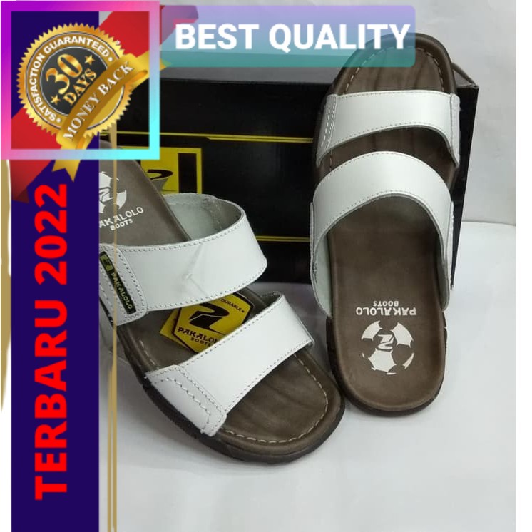 Sandal   kulit pakalolo boots N2321 putih sendal casual pria original - PutihPremium asli untuk semu