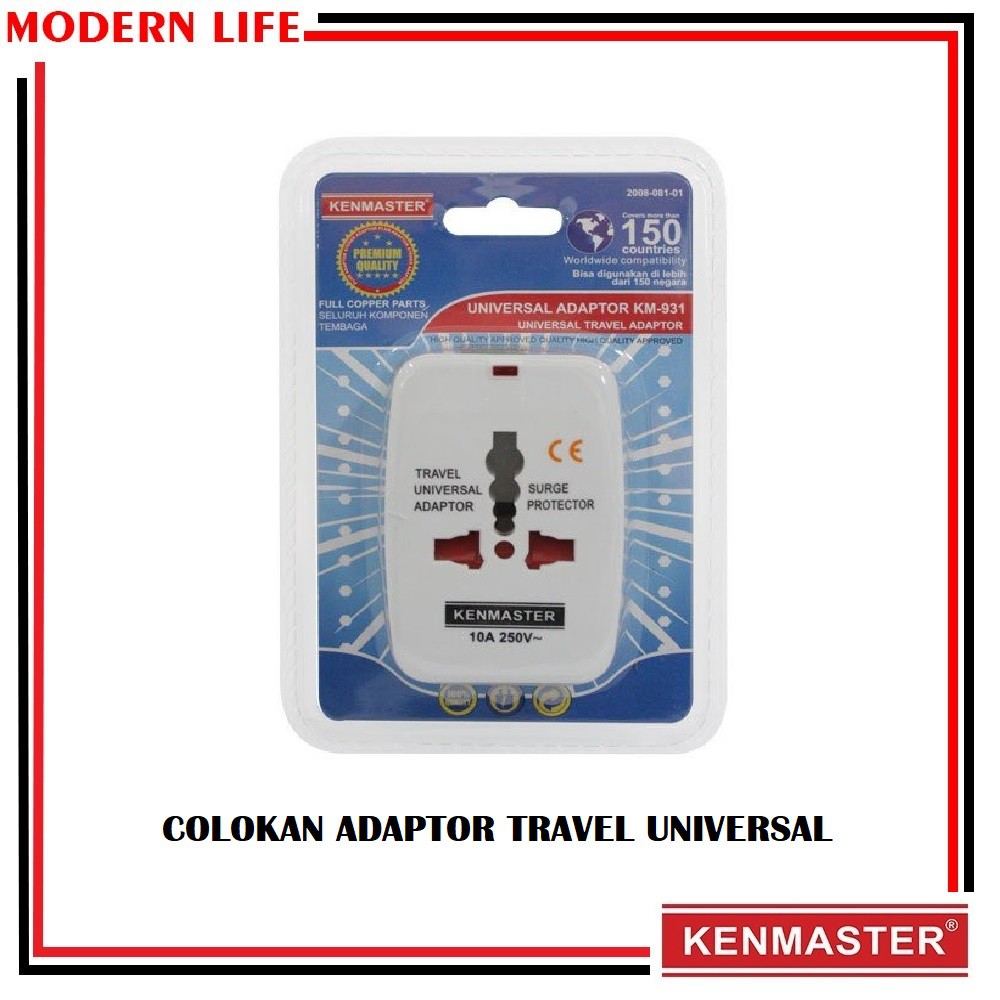 Universal Travel Adaptor Fast Charging / Colokan Adaptor Kenmaster