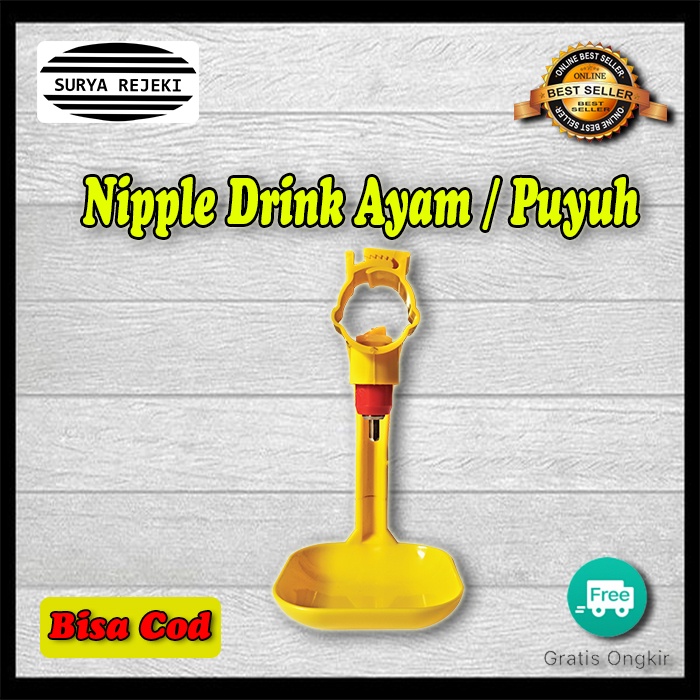 Nipple Drinker dengan Dripcup untuk Ayam dan Puyuh mesin tetas telur otomatis / mesin penetas telur 