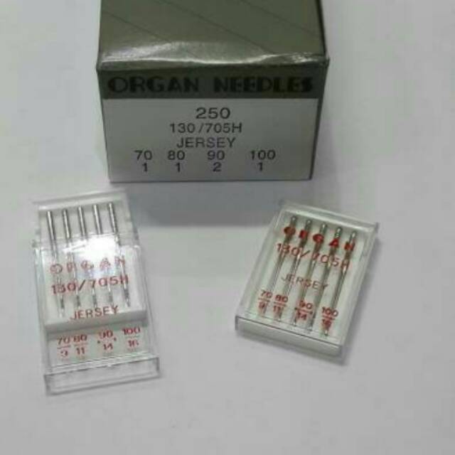 Jarum ORGAN NEEDLES untuk Bahan JERSEY (Mesin Jahit Rumah Tangga)