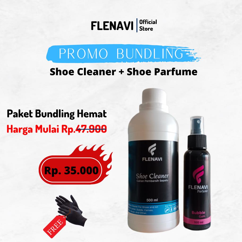 PROMO Bundling Shoe Cleaner Pembersih Sepatu Putih dan Warna Parfum Sepatu by Flenavi