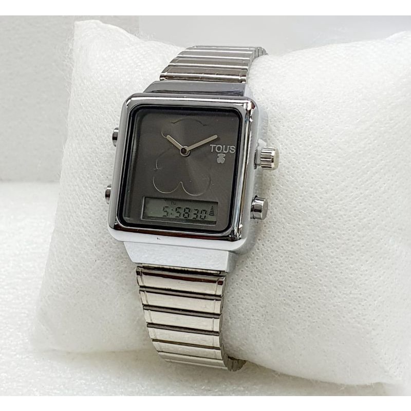 Jam Tangan Tous Rantai Stainliss Steel Pria Dualtime Jam Tangan Fashion Terbaru