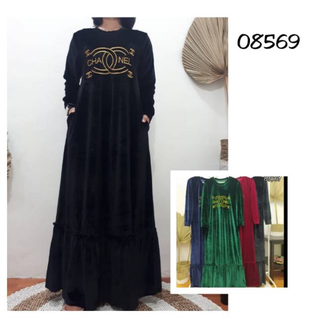 Gamis Bludru import by Niewen