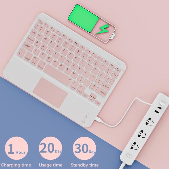 Keyboard Mouse Set Wireless Bluetooth Touchpad For Tablet Android iOS