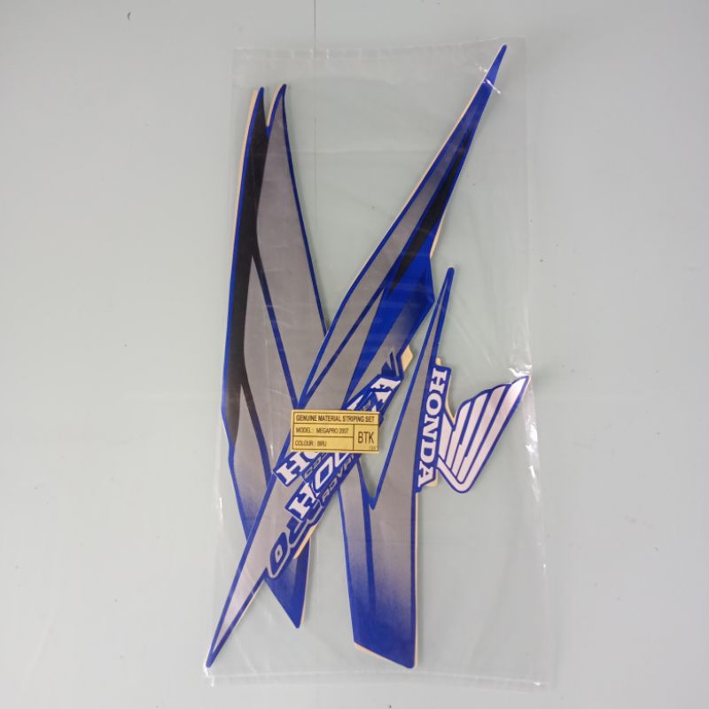 striping sticker Honda Megapro Primus 2007 2008 biru