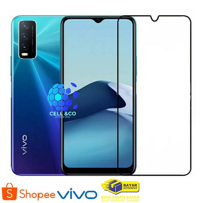 Tempered Glass Full HD VIVO Y12S Anti Gores Premium Screen Protector Pelindung Layar Kaca VIVO Y12S