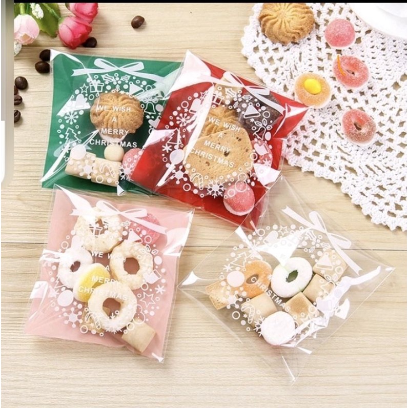 Plastik Kue Cookies Natal / Xmas / Christmast 10 x 10 cm