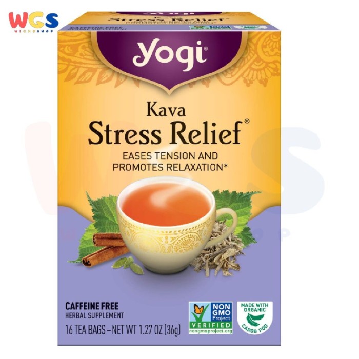 

(BISA COD) Yogi Tea Kava Stress Relief Eases Tension Relaxation 16 Tea Bags 36g