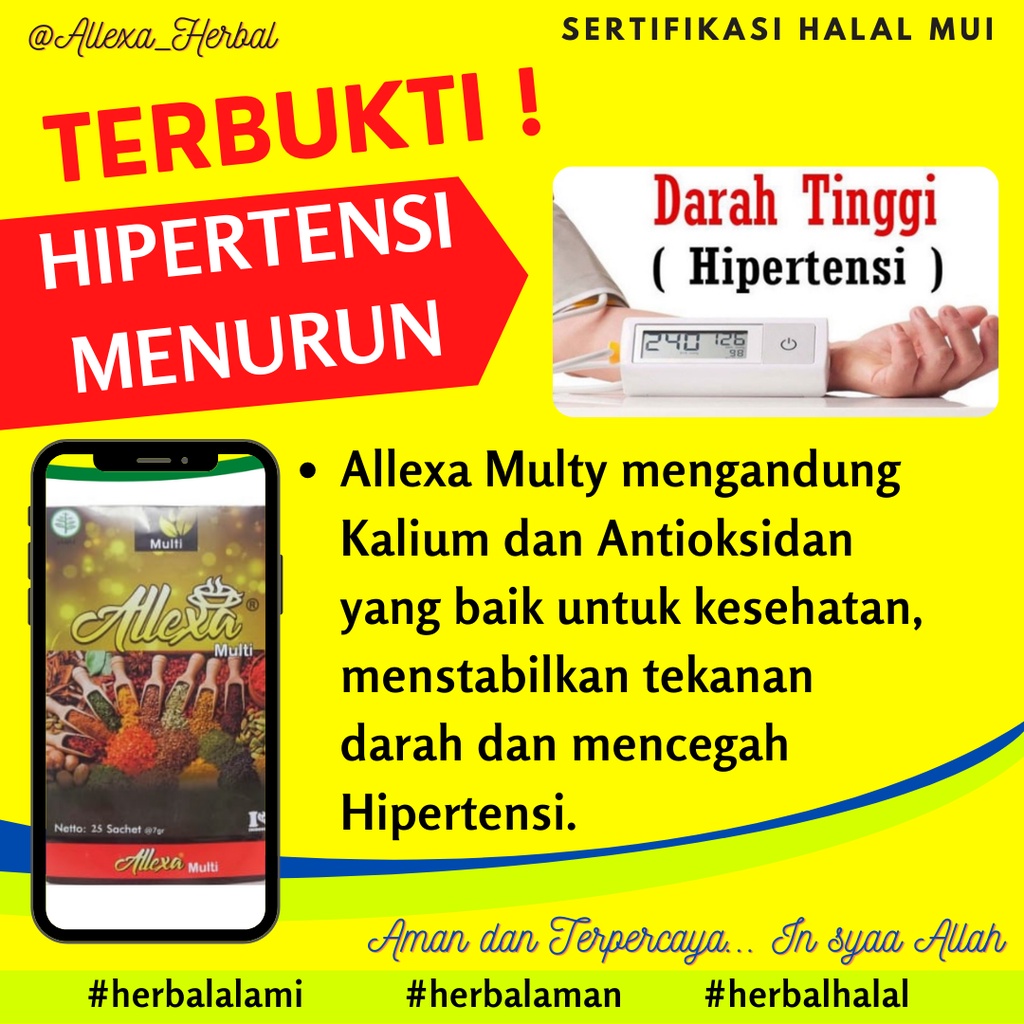 Allexa Multy ~ Obat Darah Tinggi Obat Hipertensi Obat Penurun Darah Tinggi Allexa Multy Herbal Ampuh