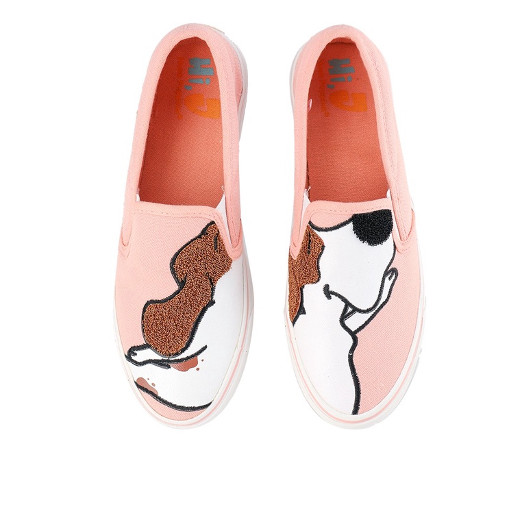 SEPATU SLIP ON WANITA HUSH PUPPIES ORIGINAL CASUAL BRANDED PINK HW17