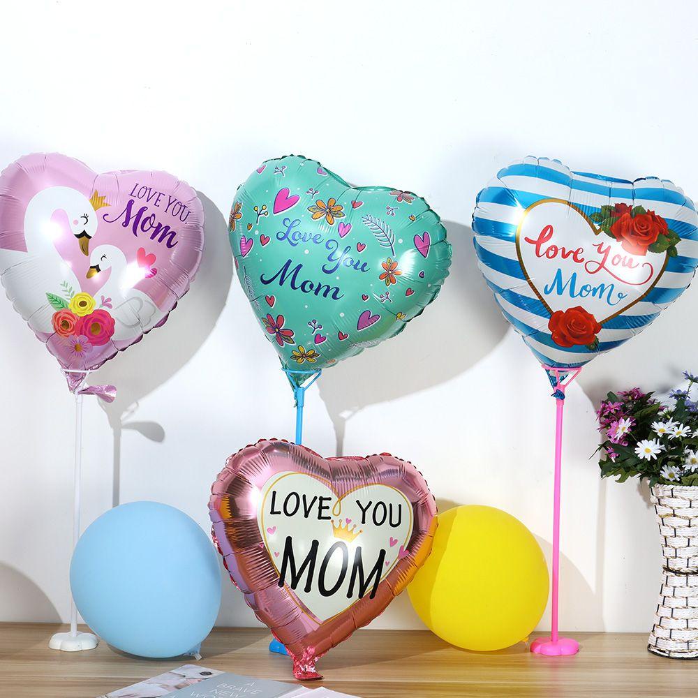 Nanas 18inch Selamat Hari Ibu Desain Baru Bentuk Hati Ayah Ibu Spanyol Helium Globos