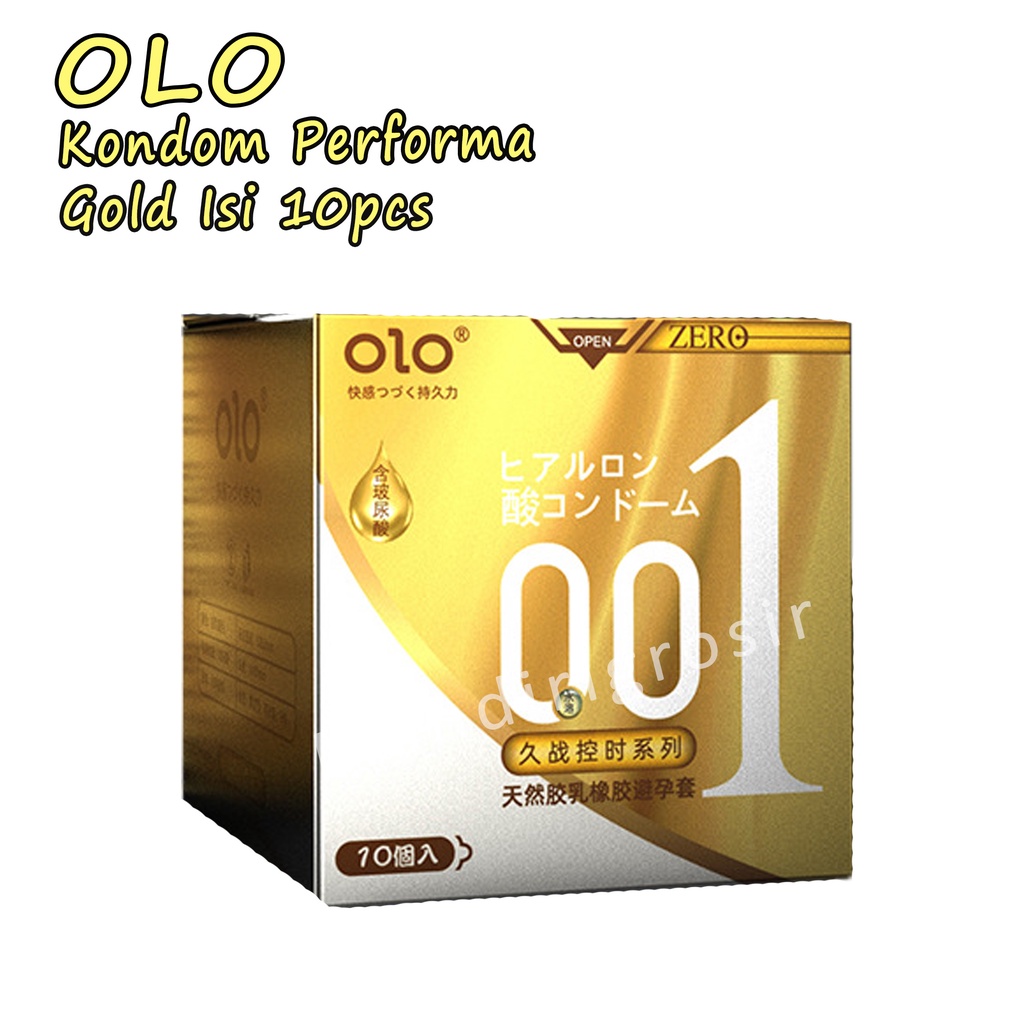 Condom Olo gold * Kondom performa * Kondom Tipis 0.01 * 1box 10pcs