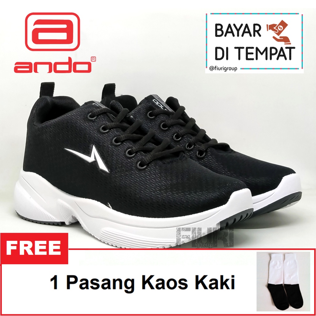 FIURI - ANDO ORIGINAL - YUVI 37-40 HITAM PUTIH - SEPATU SNEAKERS SPORT KANVAS SOL KARET ANAK PEREMPUAN - SEPATU KETS TRENDY WANITA - SEPATU OLAHRAGA LARI FITNES SENAM KERJA KULIAH SEKOLAH SD SMP SMA BERTALI CEWEK MURAH PROMO DISKON BONUS KAOS KAKI