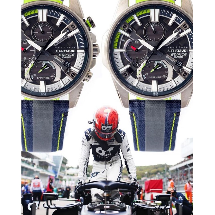 Jam Tangan Pria Casio Edifice EQB-1200AT AlphaTauri Limited Edition Racing