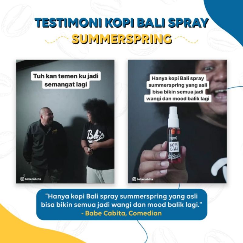 Summerspring Kopi Bali Spray 30 ml | Pengharum Ruangan | Mobil | Lemari | Kamar | Toilet