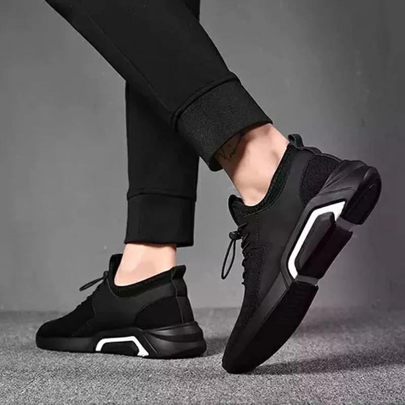 Sepatu Sneakers Import Pria Running HR113-Hitam