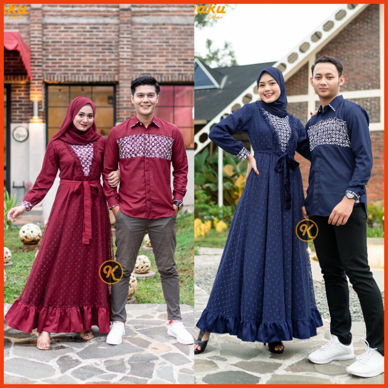 GAMIS COUPLE GAMIS BATIK PEKALONGAN DRESS BATIK BAJU PESTA GAMIS KONDANGAN KEBAYA TUNANGAN GAMIS TUN