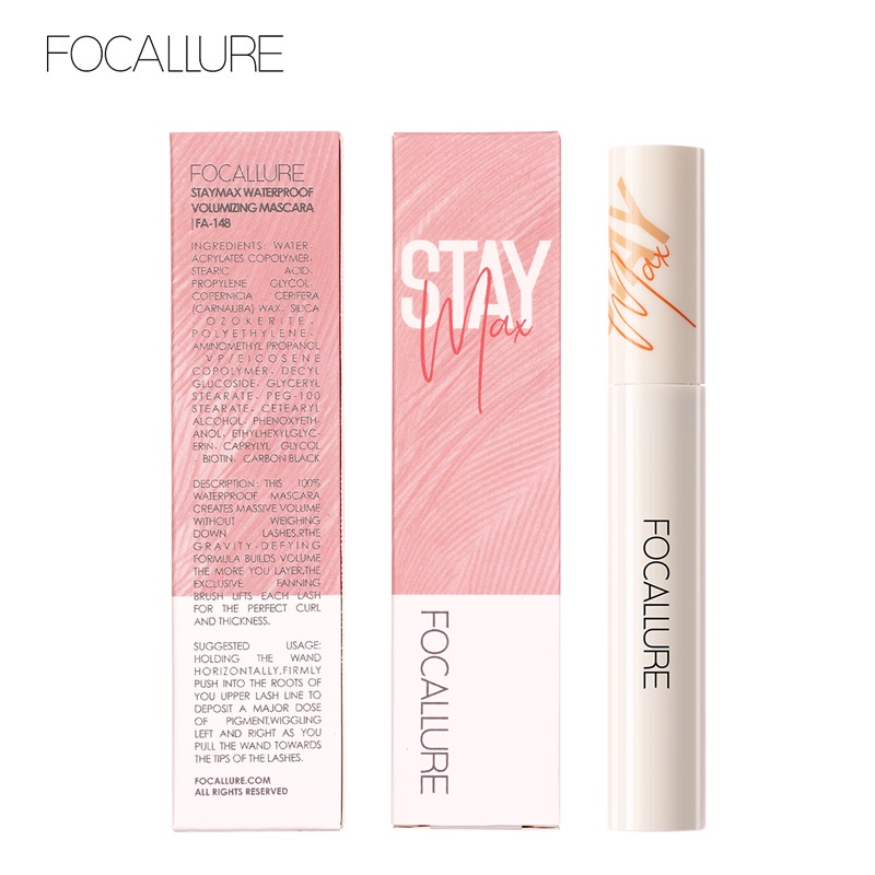 FOCALLURE 2PCS Eye Makeup Set Waterproof Mascara Eyebrow Cream Easy to Carry