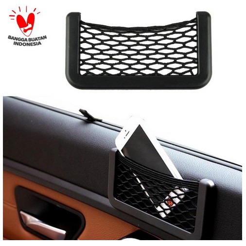 KANTONG JARING MOBIL Serbaguna / Car Net Organizer Pockets Bag storage tempat jaring hp mobil