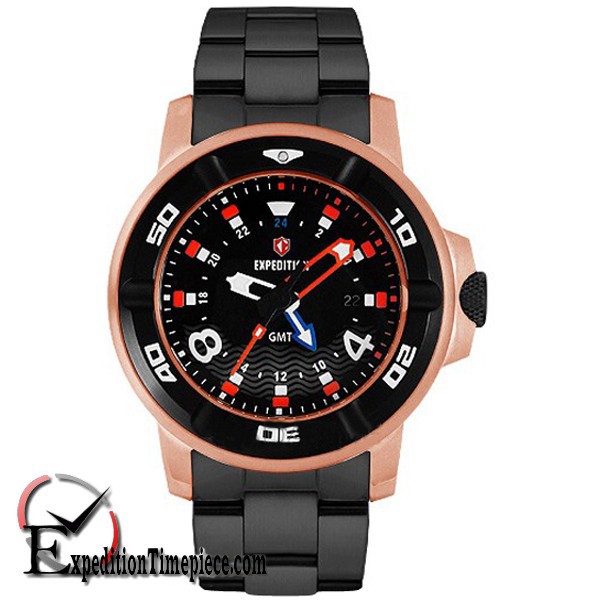 Jam Tangan Expedition E 6711 MCB Black Rose Gold