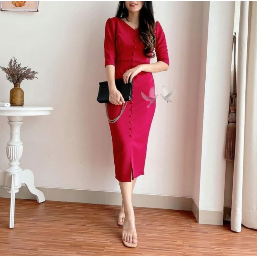 COD BAJU DRESS WANITA CASUAL PARTY DRESS NATAL KOREA IMPORT DRES KOREAN STYLE MURAH TERBARU 2021 KEK