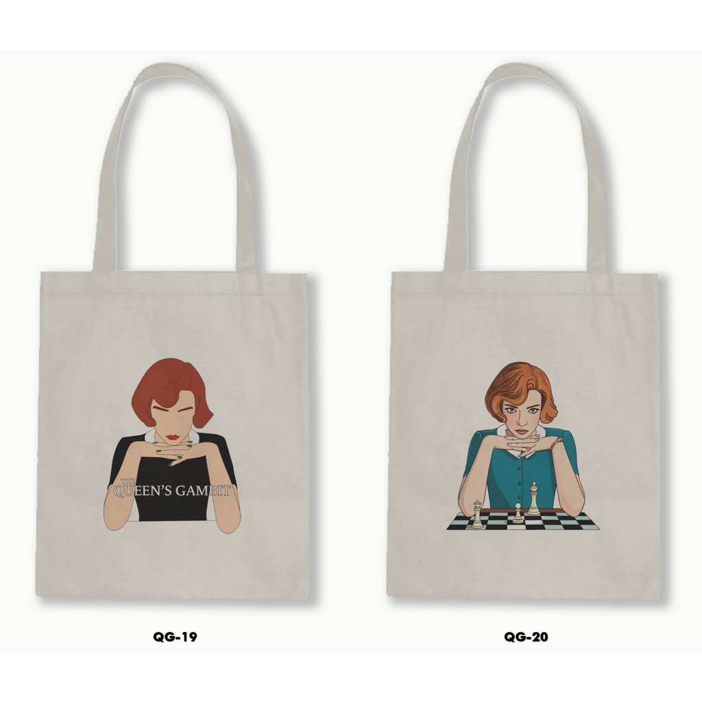 TOTE BAG BLACU - THE QUEEN'S GAMBIT .01