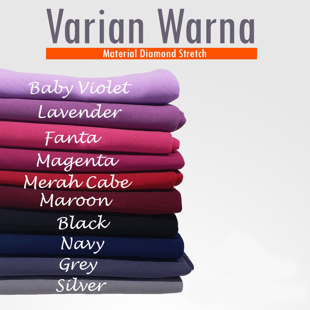 Hijab Bergo maryam Pet Diamond Stretch Nyaman-2