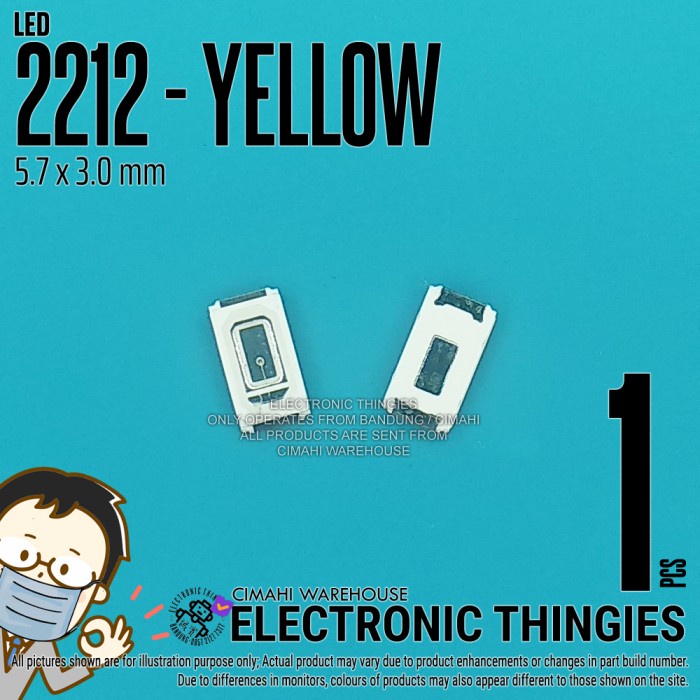 LED 5730 YELLOW SMD 2212 KUNING