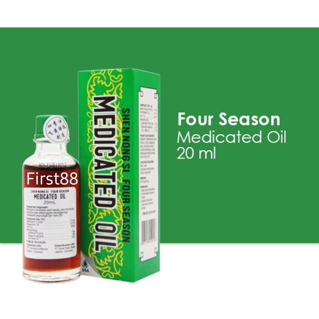 Medicated Oil Four Season 20 ml Saras Subur Abadi SSA minyak angin