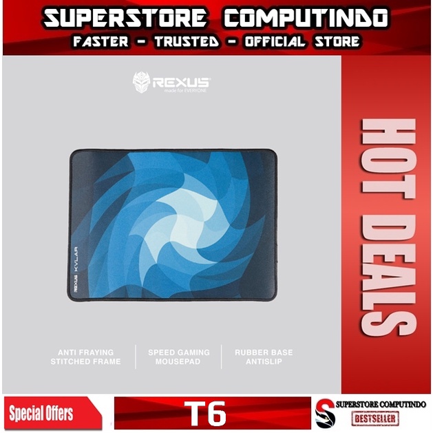 Rexus Kvlar T6 Gaming Mousepad Medium Size - Speed Edition