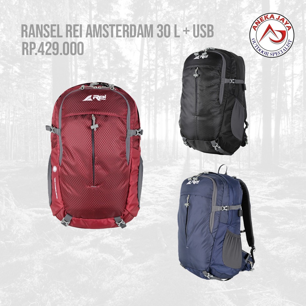 RANSEL REI AMSTERDAM 30 L + USB