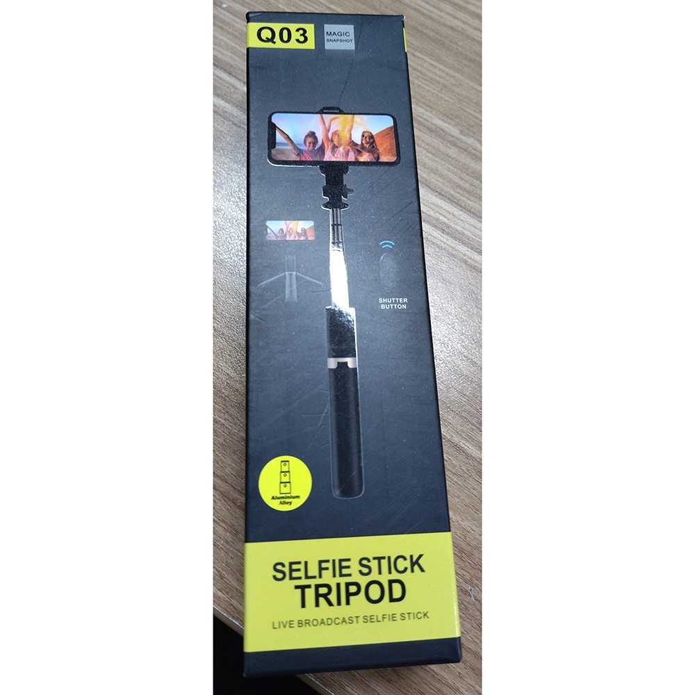 COOL DIER Tongsis Tripod 3in1 Bluetooth Remote Q03 - Black