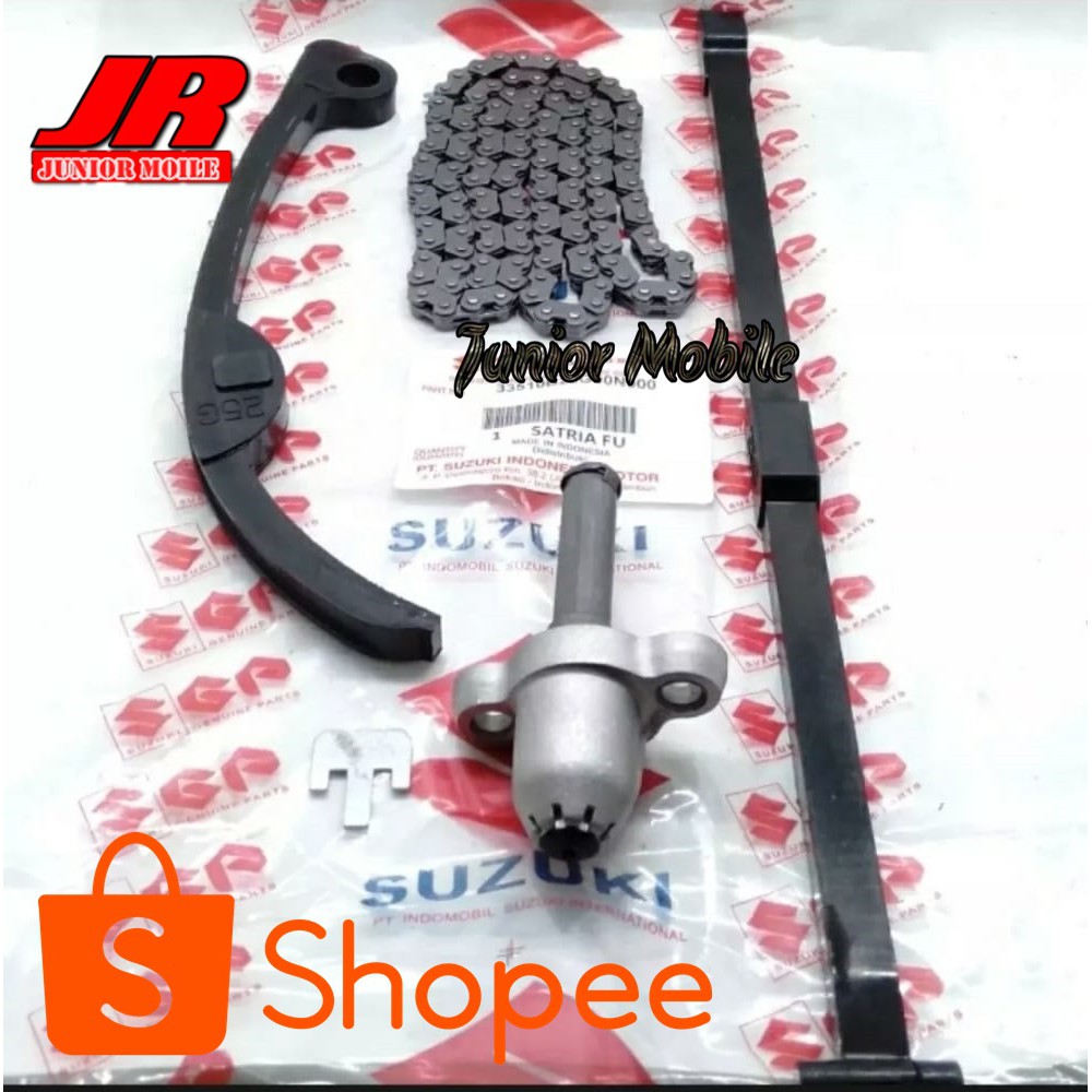Rantai Rante keteng + tonjokan tensioner + Karet Lidah tensioner satria Fu 150