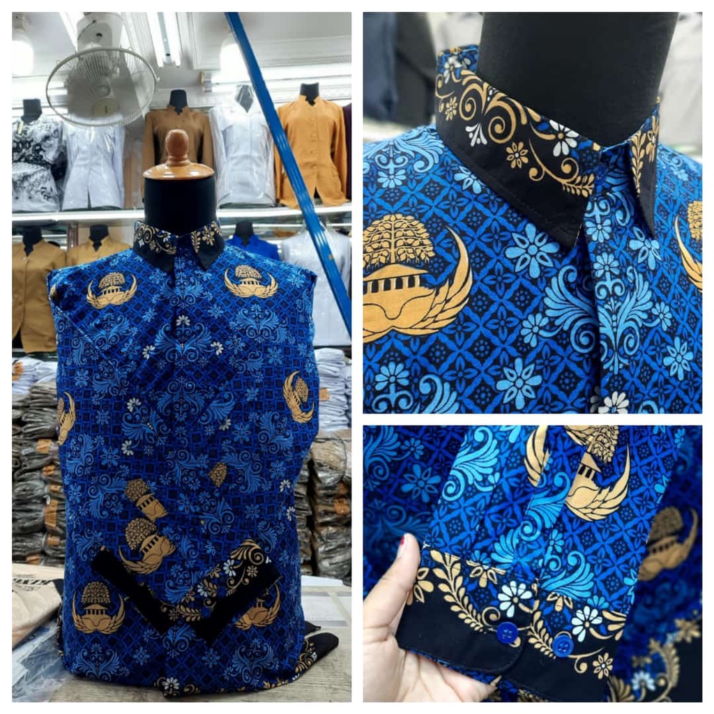 Batik Korpri Terbaru Baju Atasan Korpri New Bahan Katun Tanpa Puring Seragam Batik Korpri Pria Batik