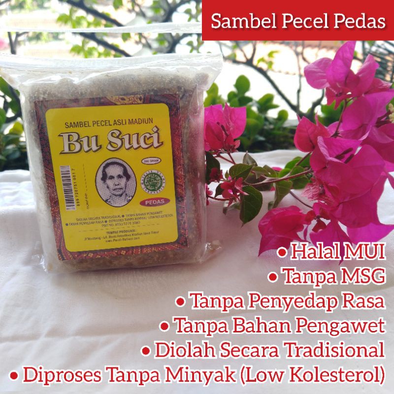 Bumbu Pecel Pedas Asli Madiun, Non MSG, Tanpa Pengawet, Sambel Sambal Kacang
