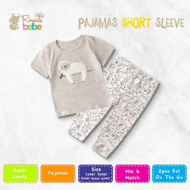 

Royale Bebe Short Sleeve Little Sloth