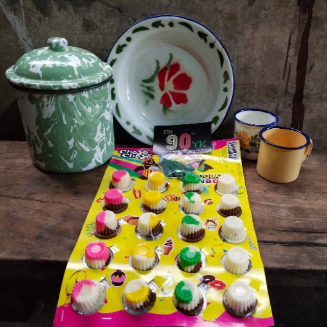 Coklat LEGEND 90an YOSAN Choyo-Choyo Rainbow Cup. Soklat Yosan Mangkok Disendoki MURAH