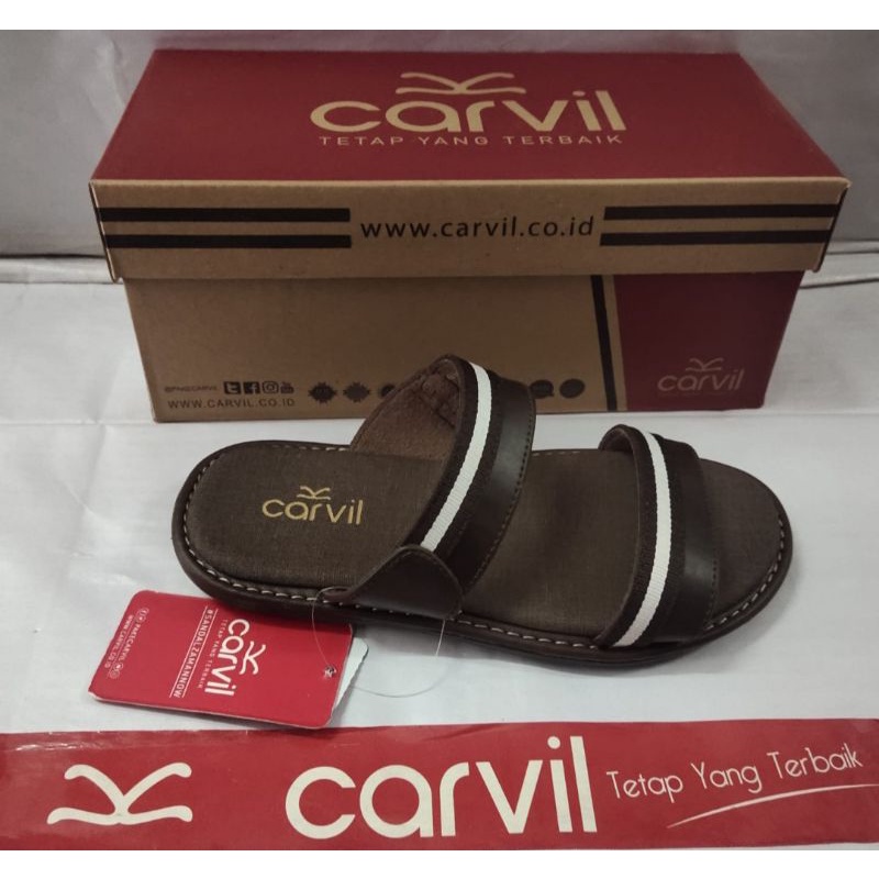 Sandal carvil anak  cowok Tera black harga promo