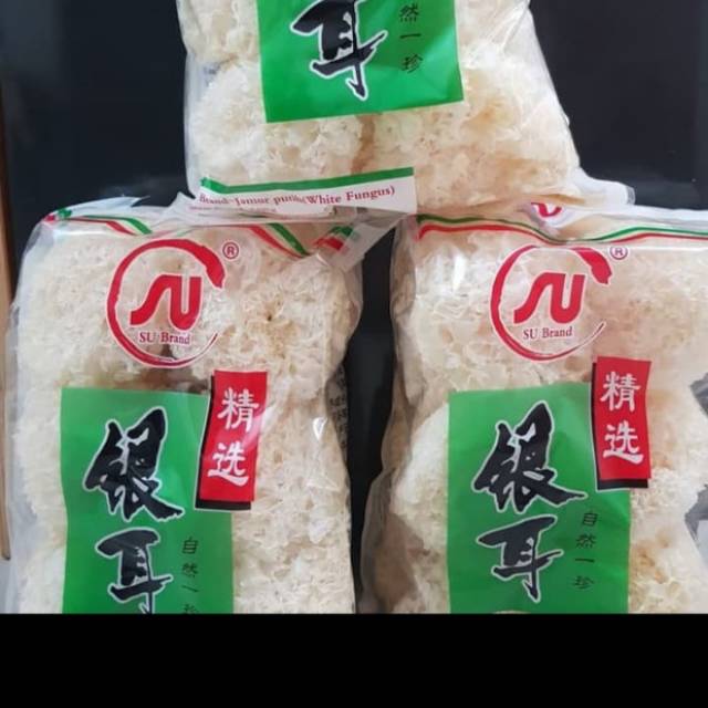 

Jamur Putih/Baik Mu Er SU brand/jamur E S 500gr