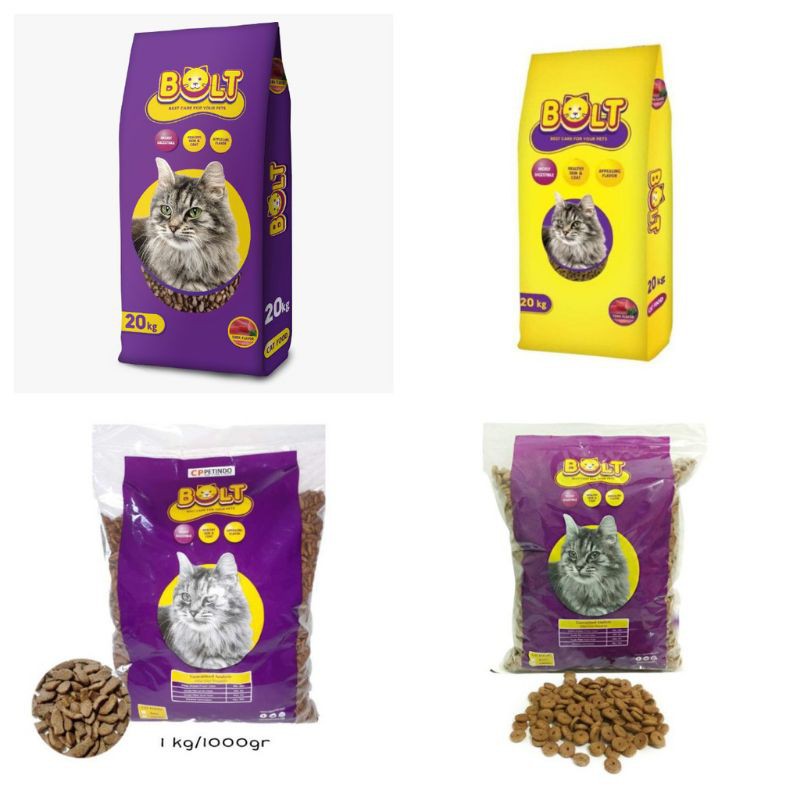 Pakan kucing Bolt  1kg