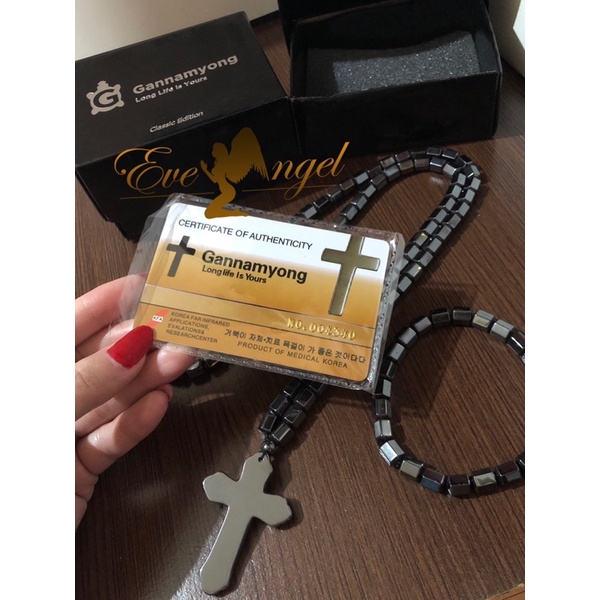 Kalung Kesehatan Gannamyong Salib free gelang kesehatan