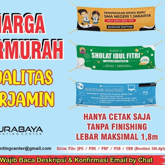 ❉ CETAK SPANDUK KAIN TC MURAH BERKUALITAS ☟