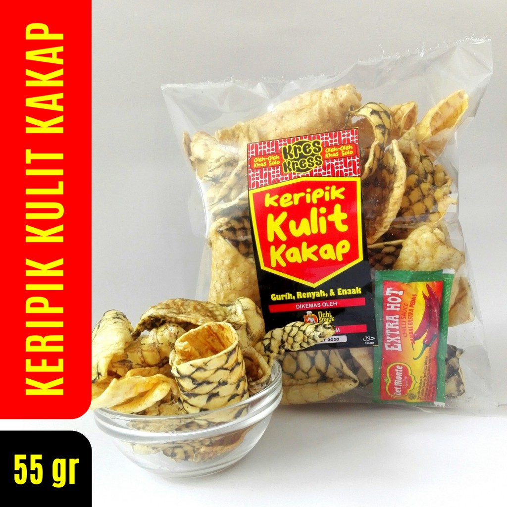 

KERIPIK KULIT IKAN KAKAP TANPA TEPUNG 55 GR OCHI SNACK – KETO FRIENDLY - GURIH & RENYAH