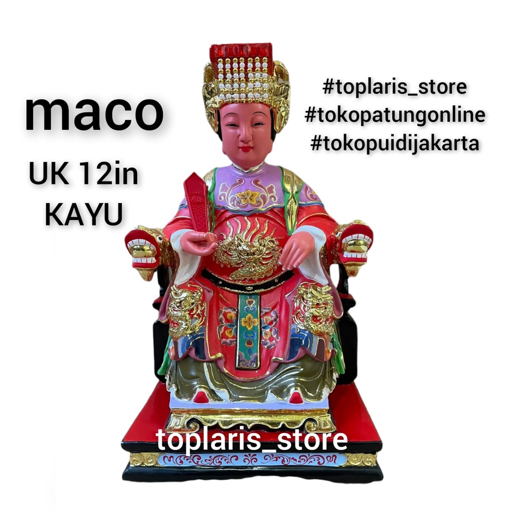 PATUNG MACO KAYU 12 IN 022A