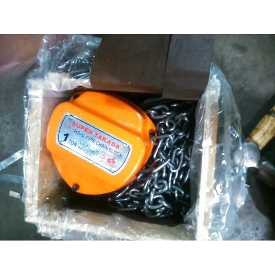 [perkakas] - CHAIN BLOCK 1TON + 7METER TAKADA Berkualitas