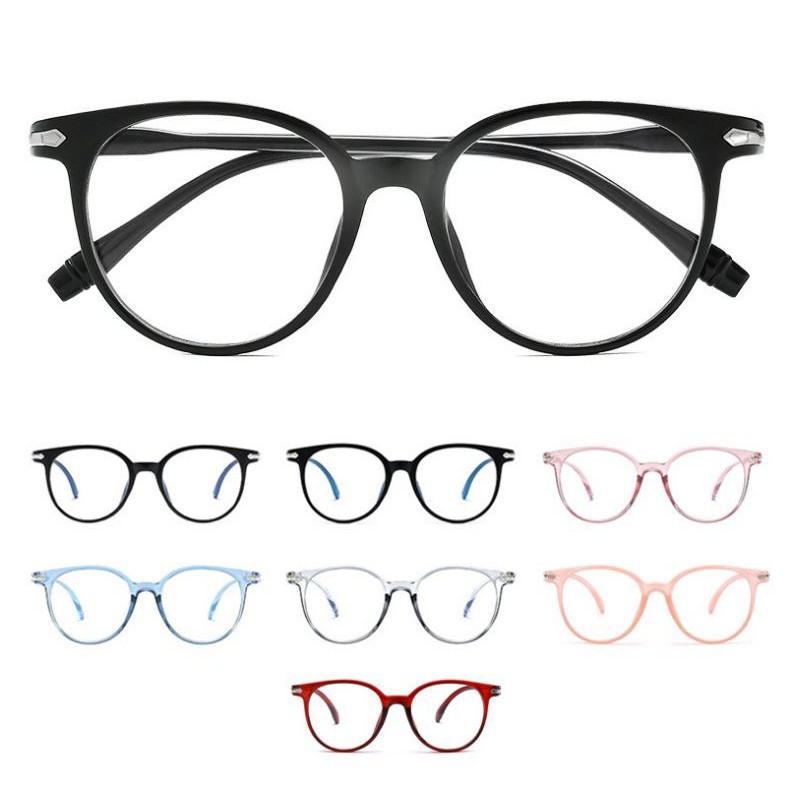 ⭐Gogoland⭐ R087 Kacamata Anti Radiasi Fashion Wanita Pria Frame Ringan Korea Design Lensa Transparan-1
