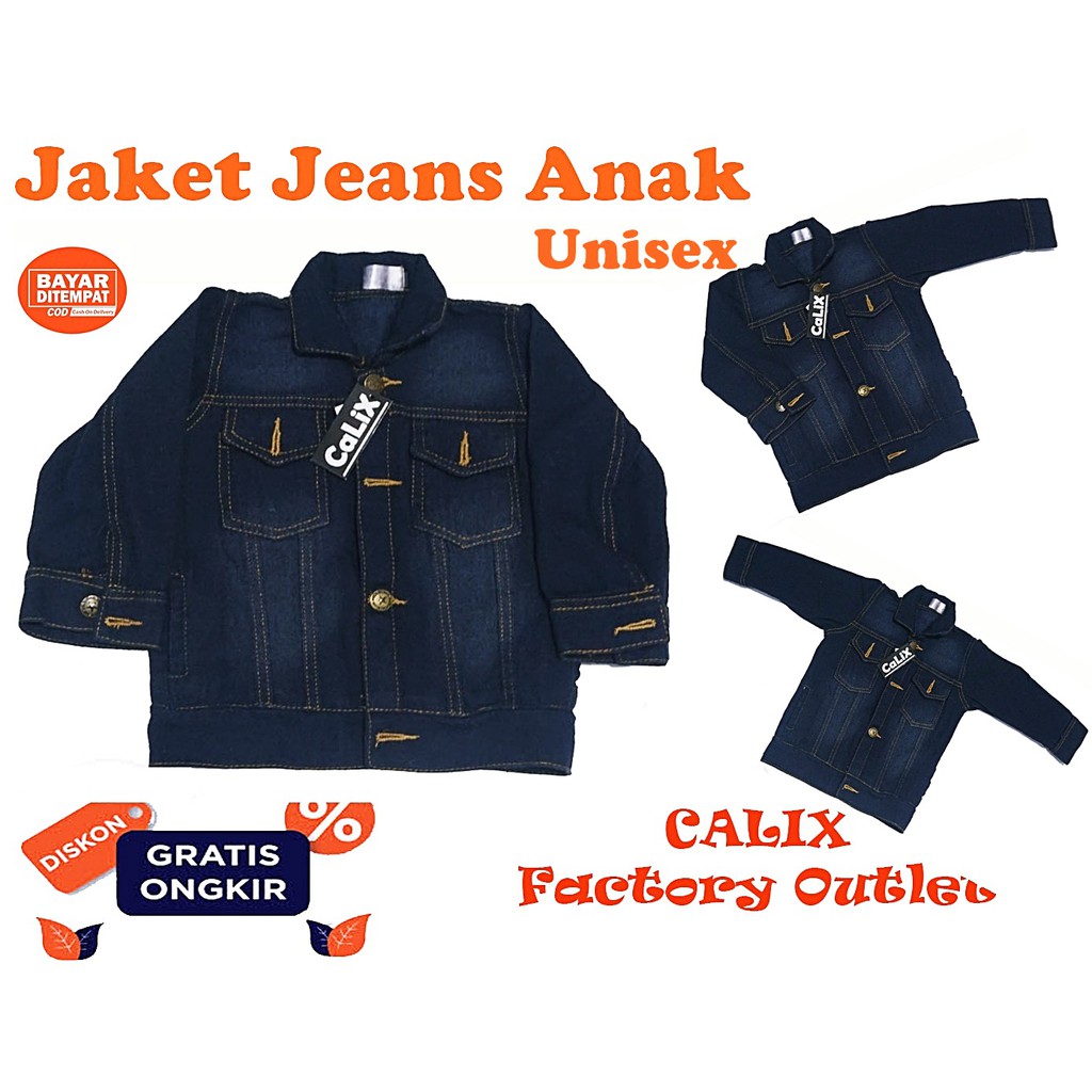 Jaket Jeans Anak High Quality Unisex Bisa Cowo Cewe Bahan Tebal Baju Anak Murah